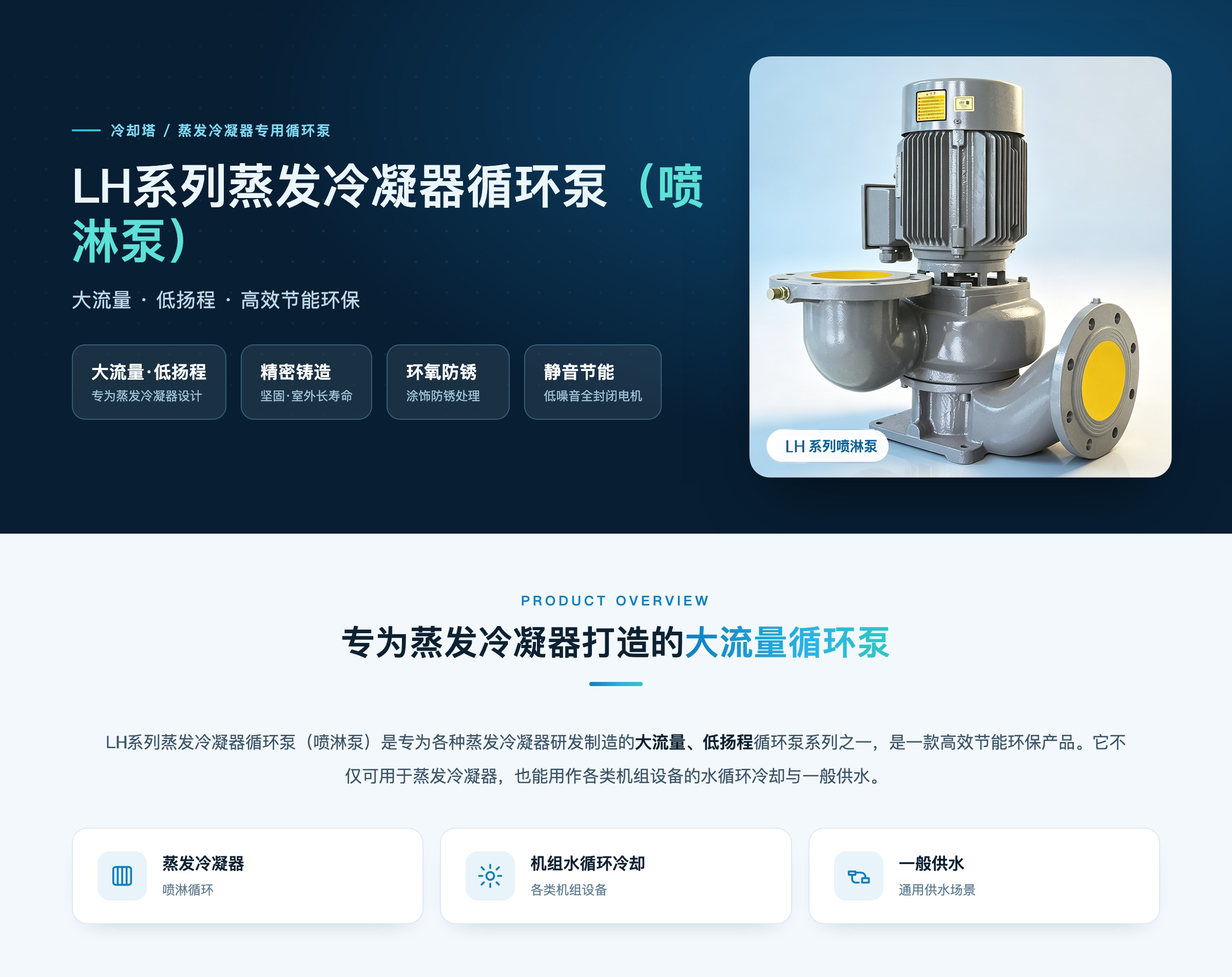 LH系列冷却塔专用循环水泵(图1)
